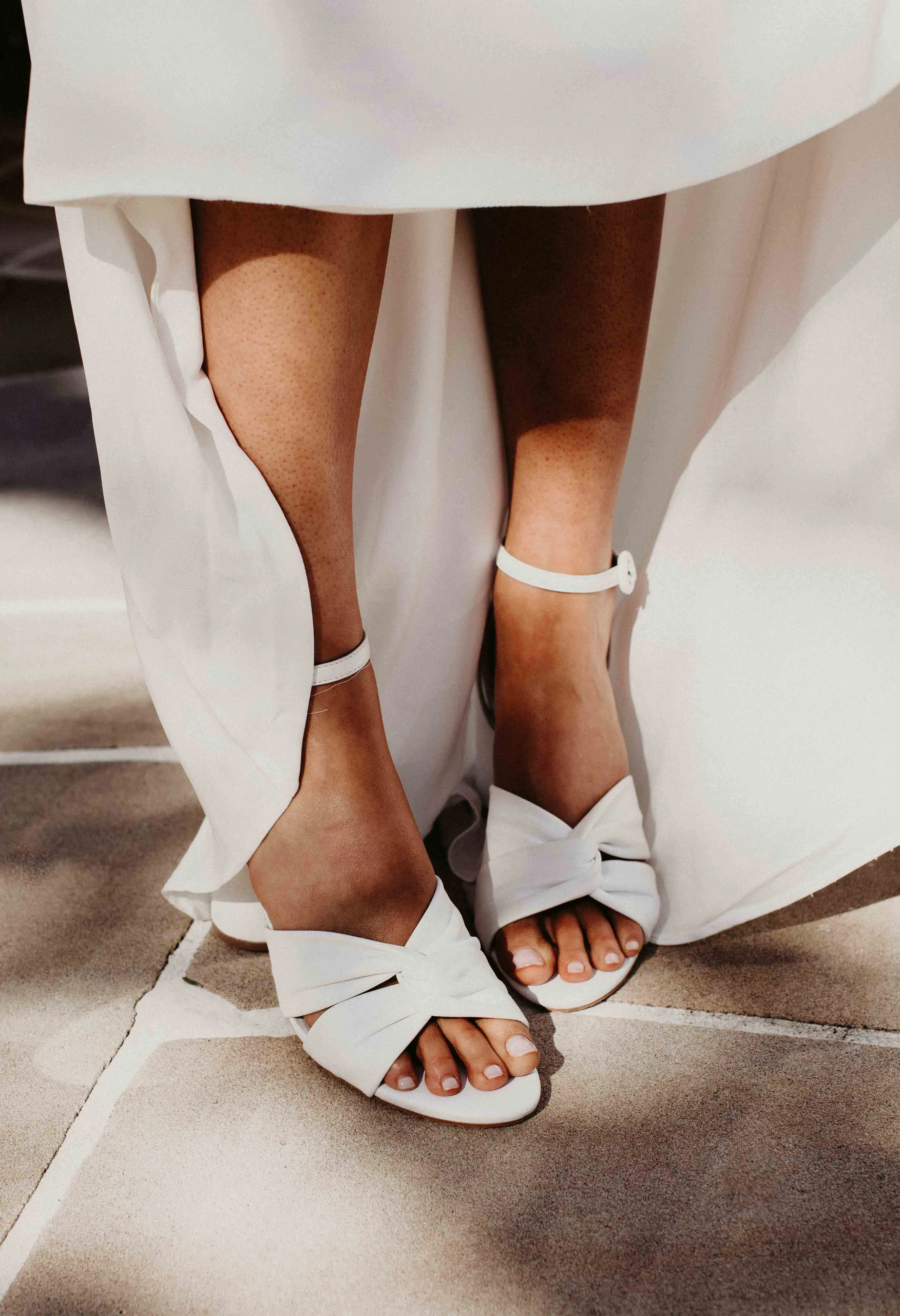 IVORY Leather Wedding Sandals - Destiny Collection - On Sale Now!