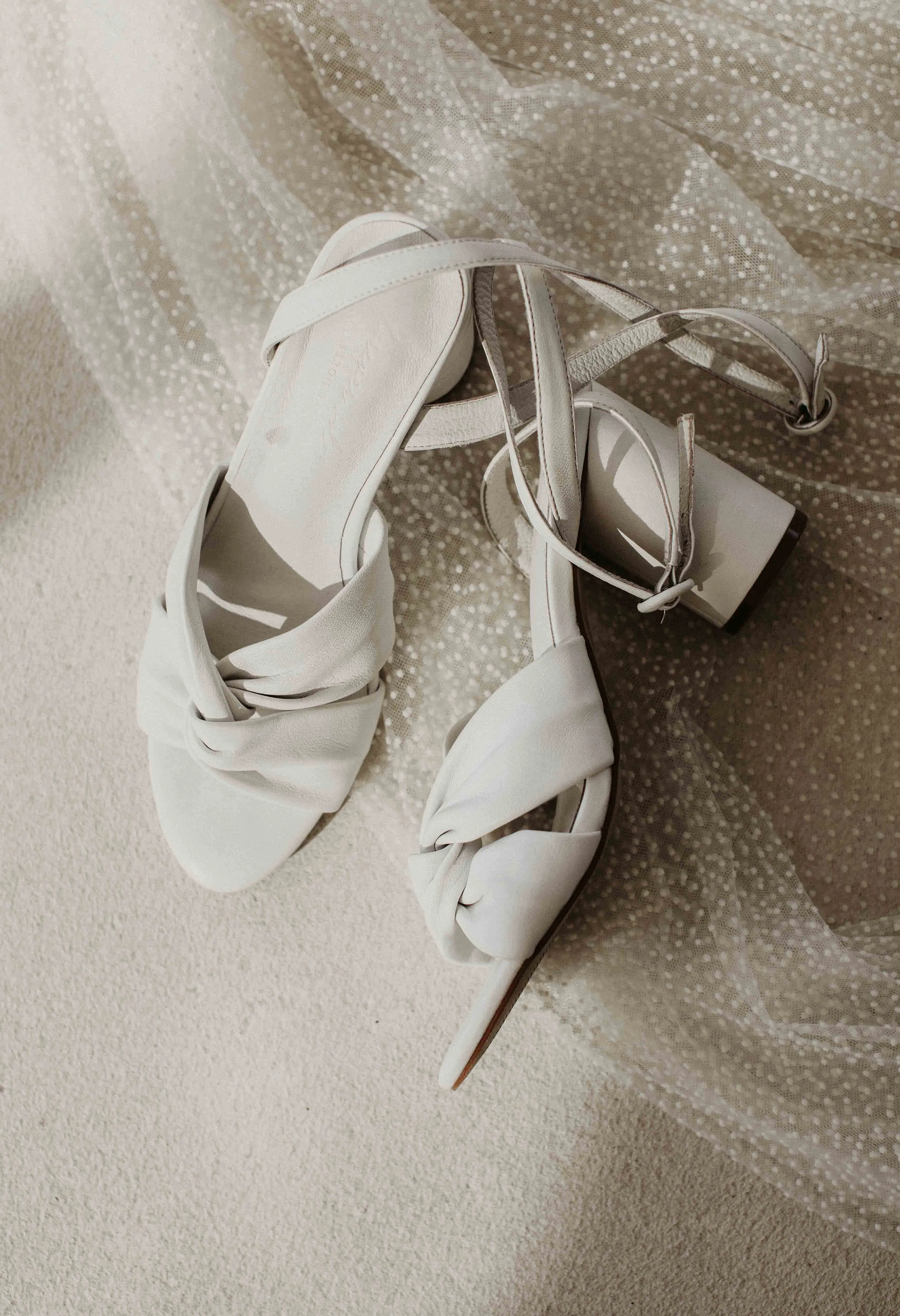 IVORY Leather Wedding Sandals - Destiny Collection - On Sale Now!