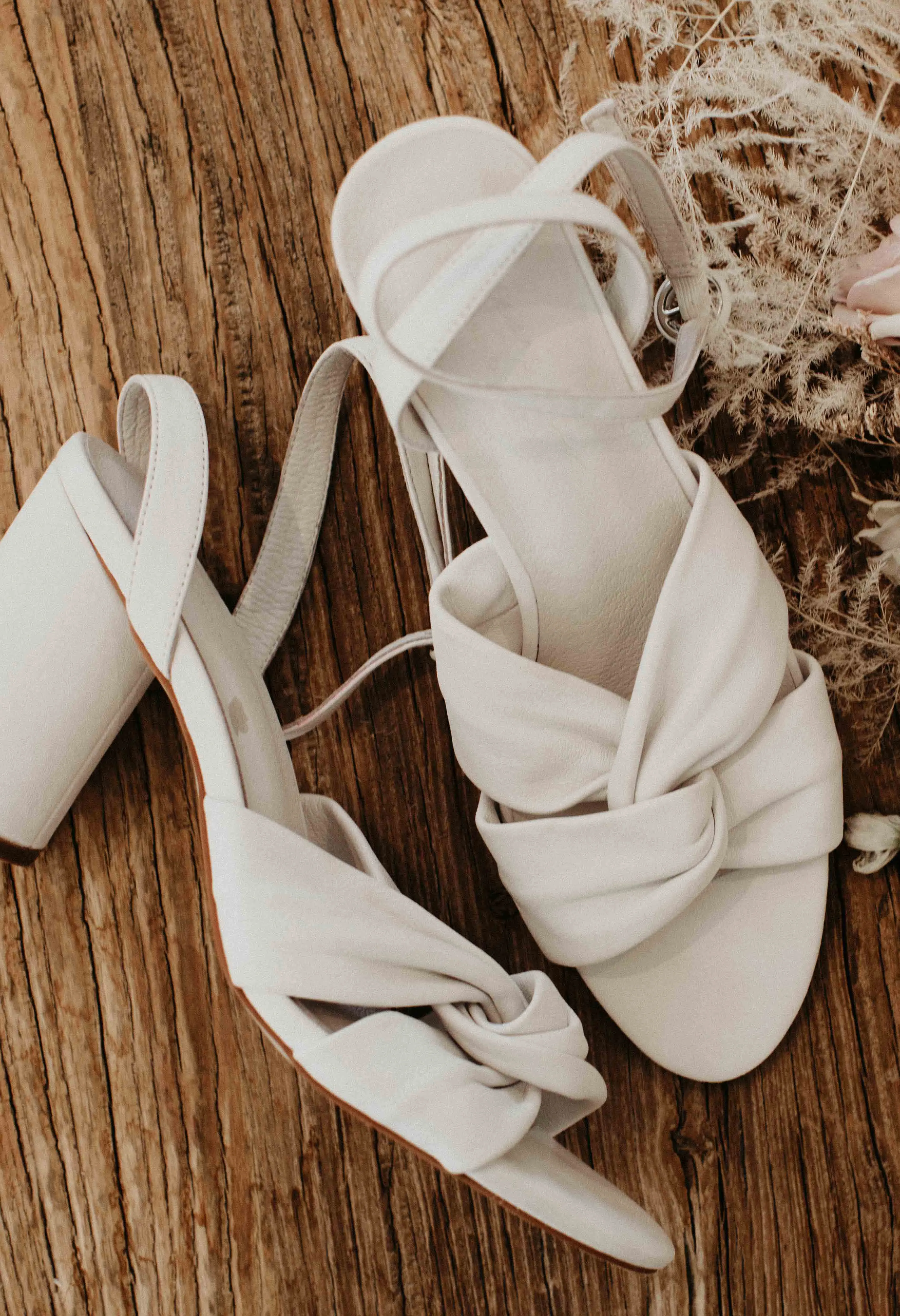 IVORY Leather Wedding Sandals - Destiny Collection - On Sale Now!