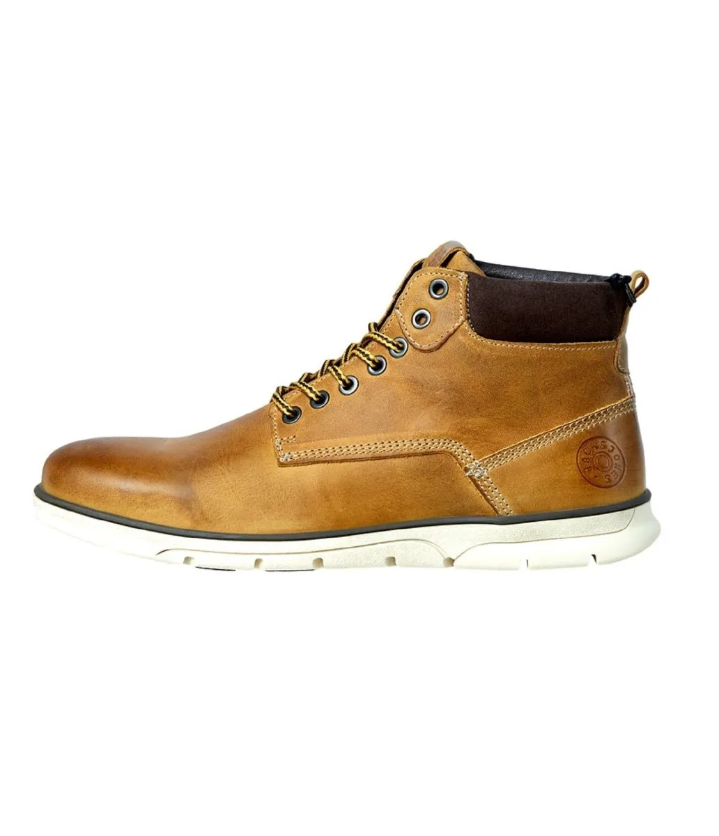 Jack Jones Tubar Leather Boots Honey