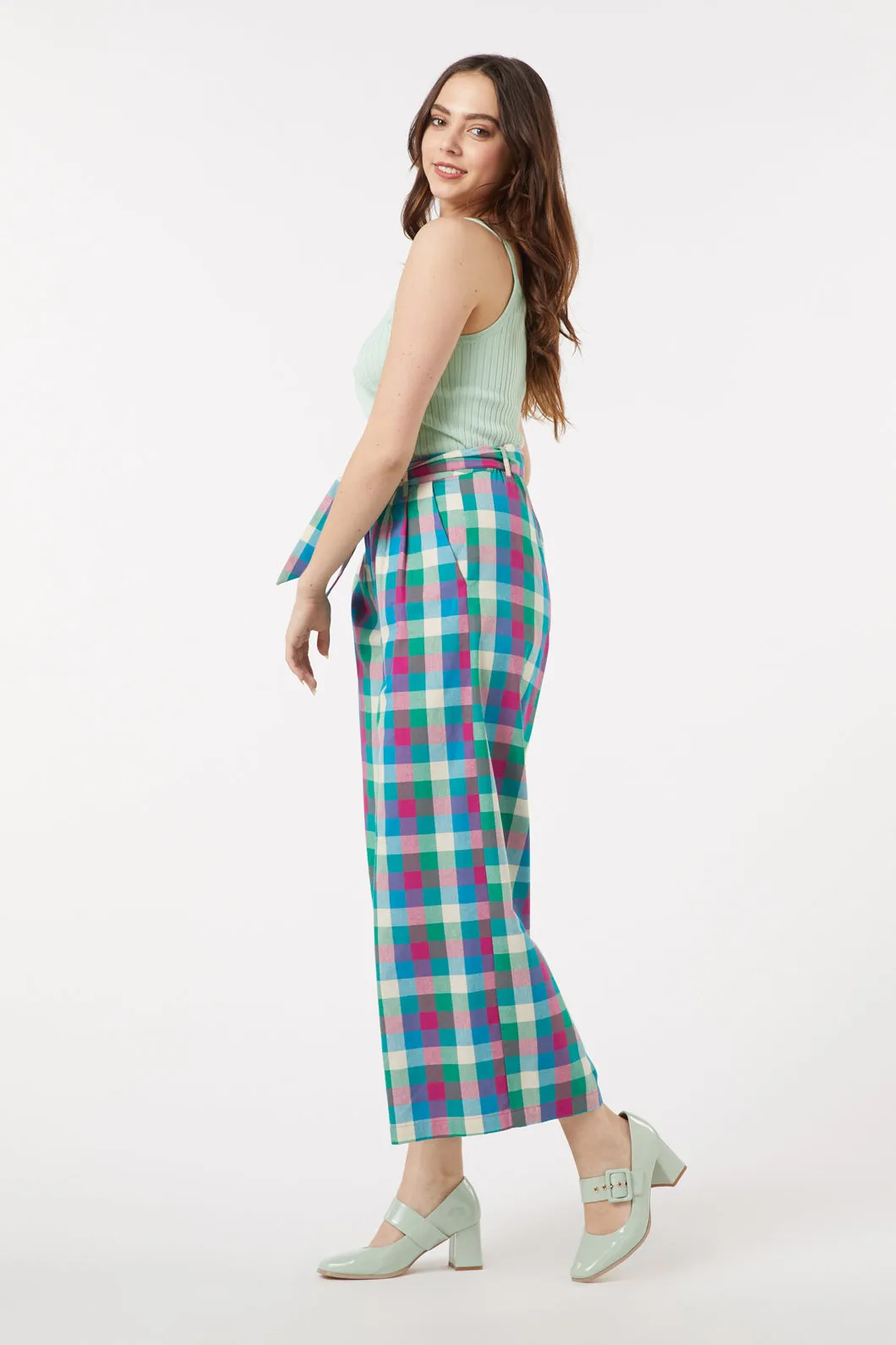 Karla Checkered Trousers