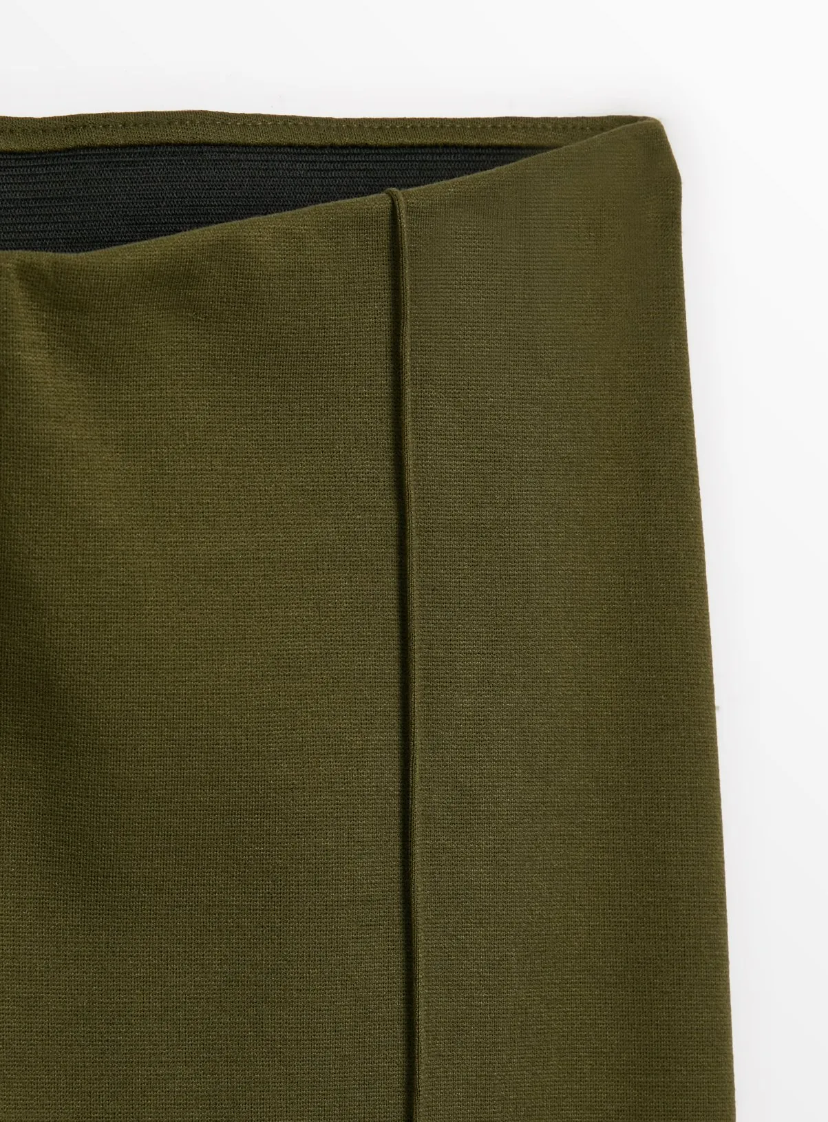 Khaki Smart Ponte Pintuck Leggings 14L | Shop Leggings at Tu