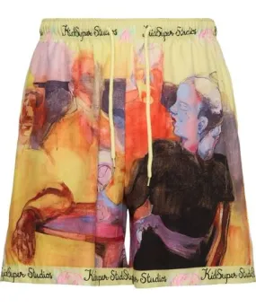 KIDSUPER STUDIOS Printed Satin Shorts