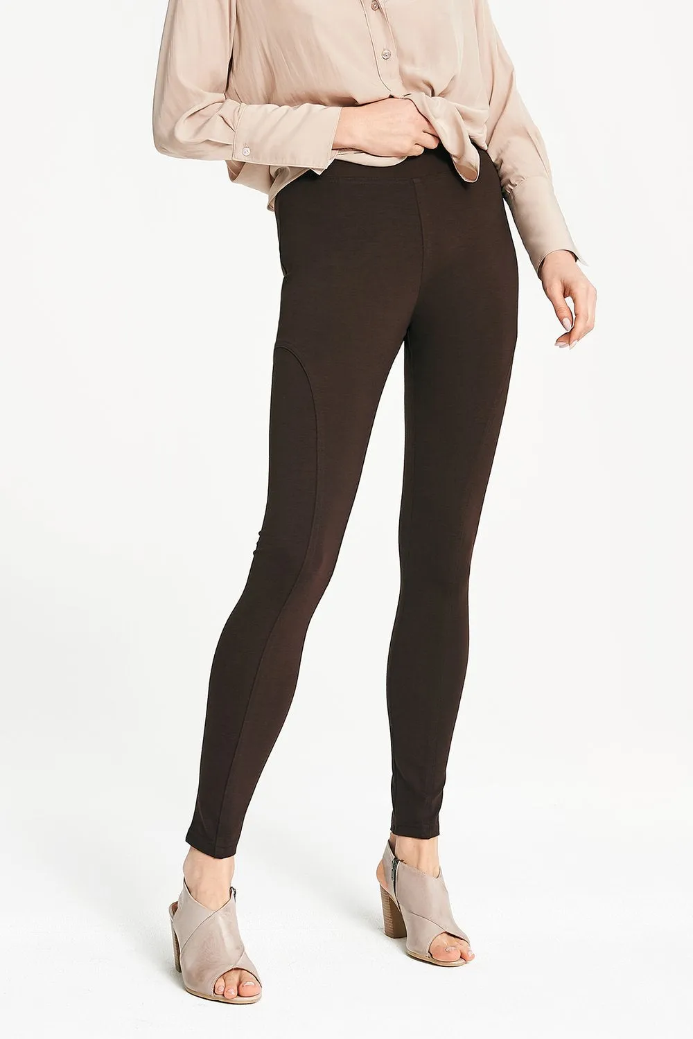 Layer'd Espresso Brown Ponte Riding Pant