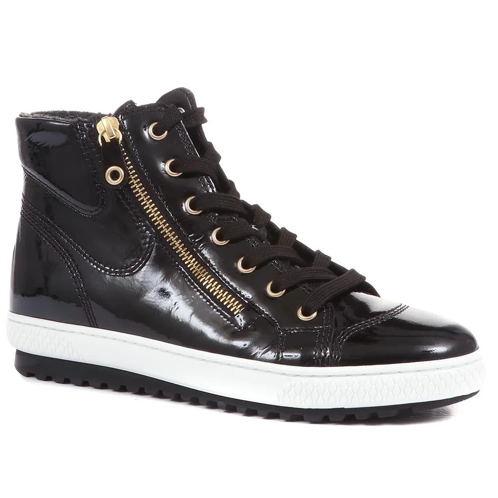 Leather High Top Trainers - Style GAB34515