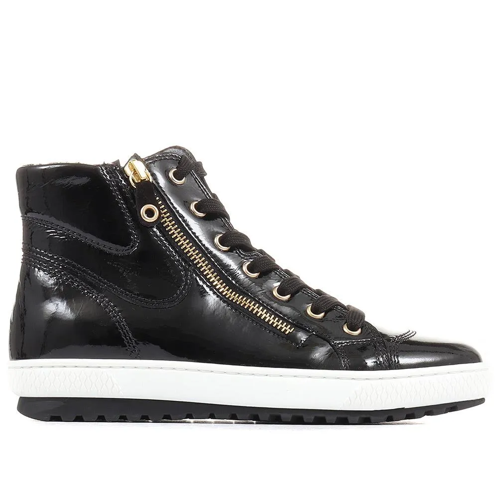 Leather High Top Trainers - Style GAB34515