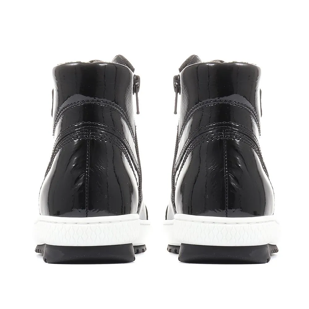 Leather High Top Trainers - Style GAB34515