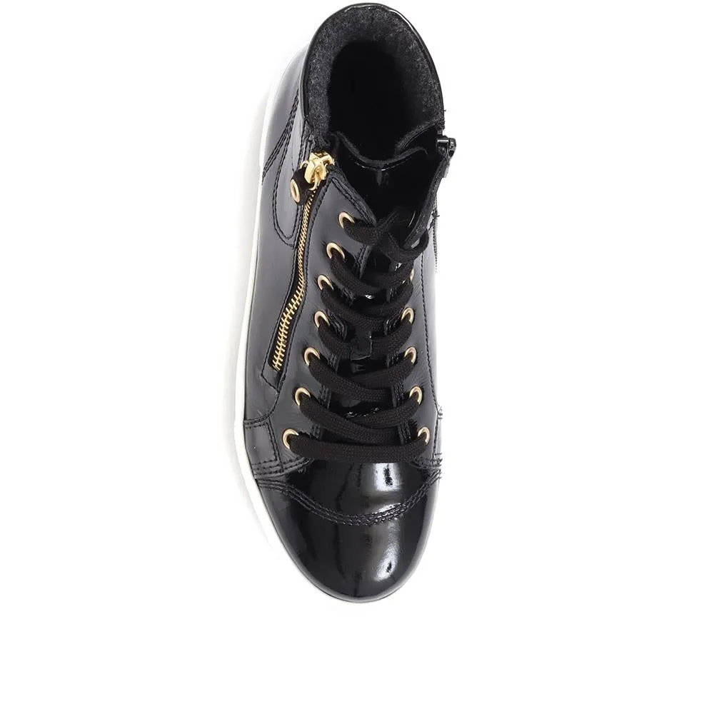 Leather High Top Trainers - Style GAB34515