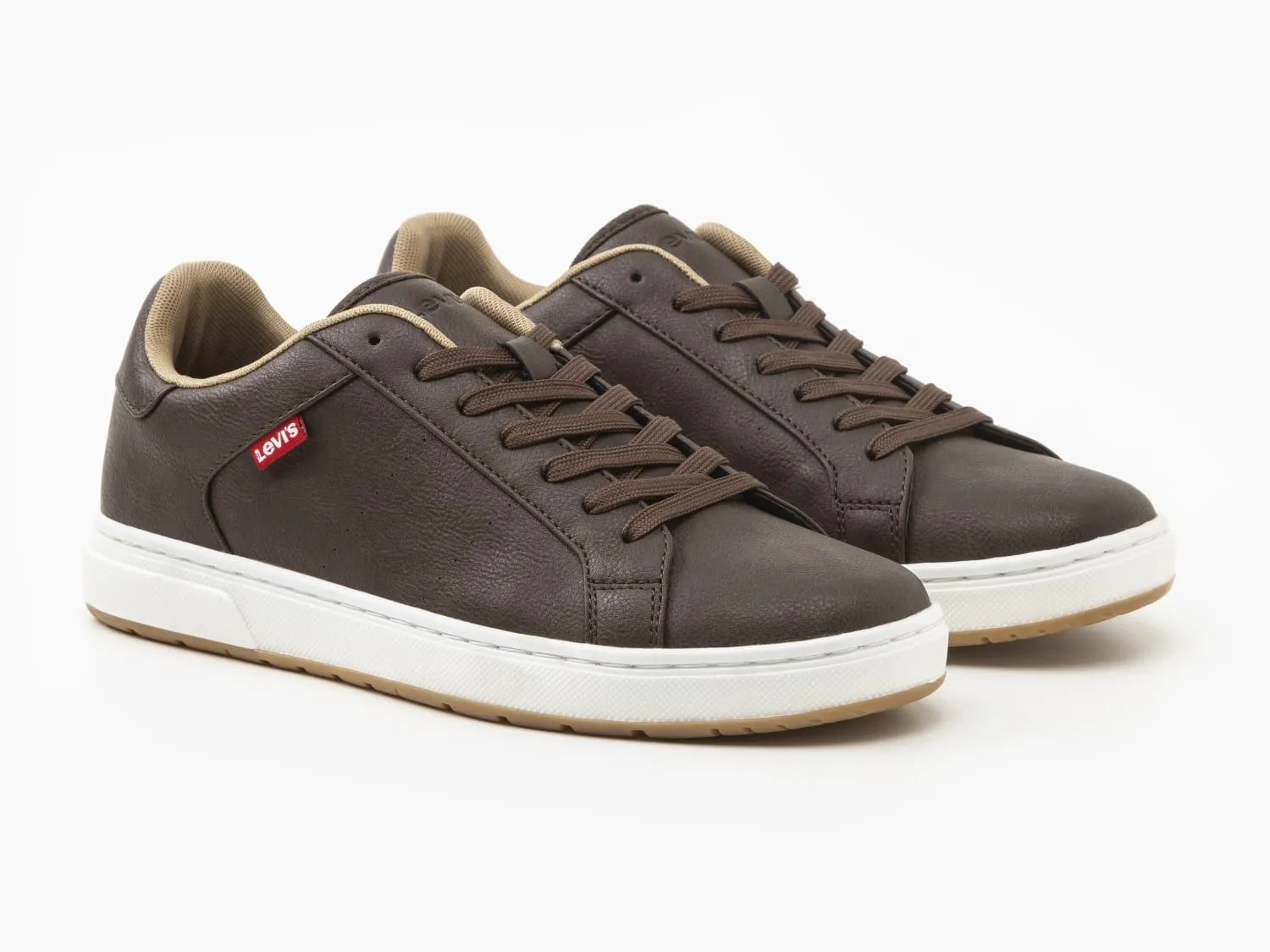 Levi's Piper Lace Sneaker Trainers Full Dark Brown