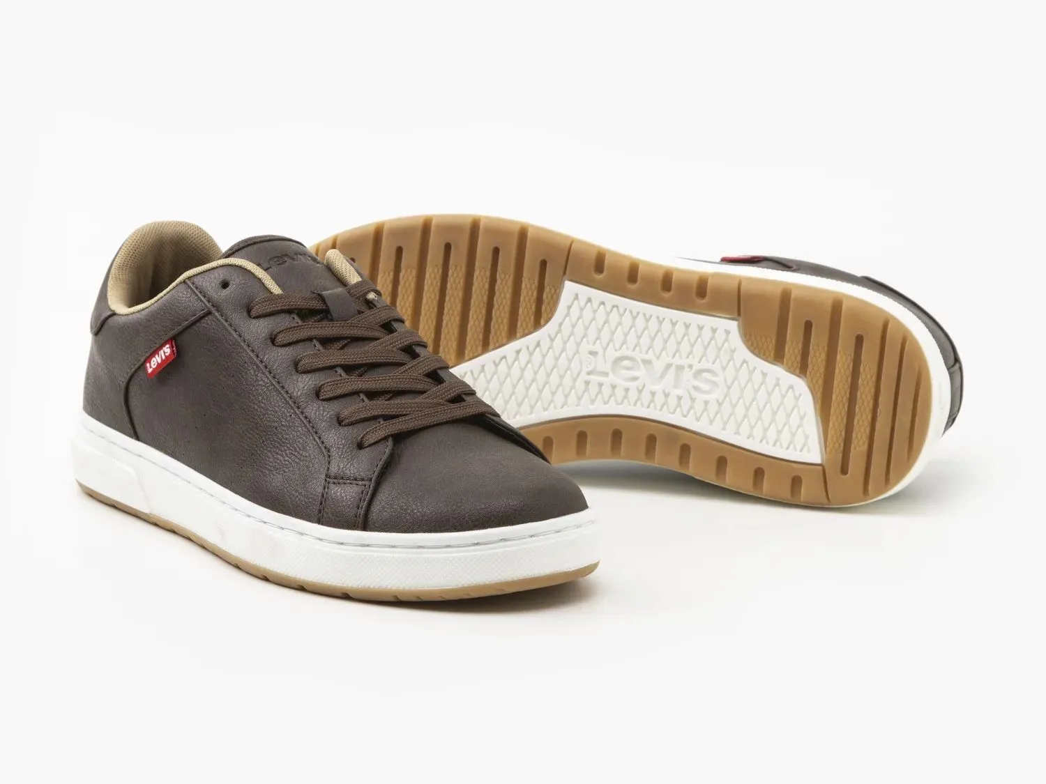 Levi's Piper Lace Sneaker Trainers Full Dark Brown