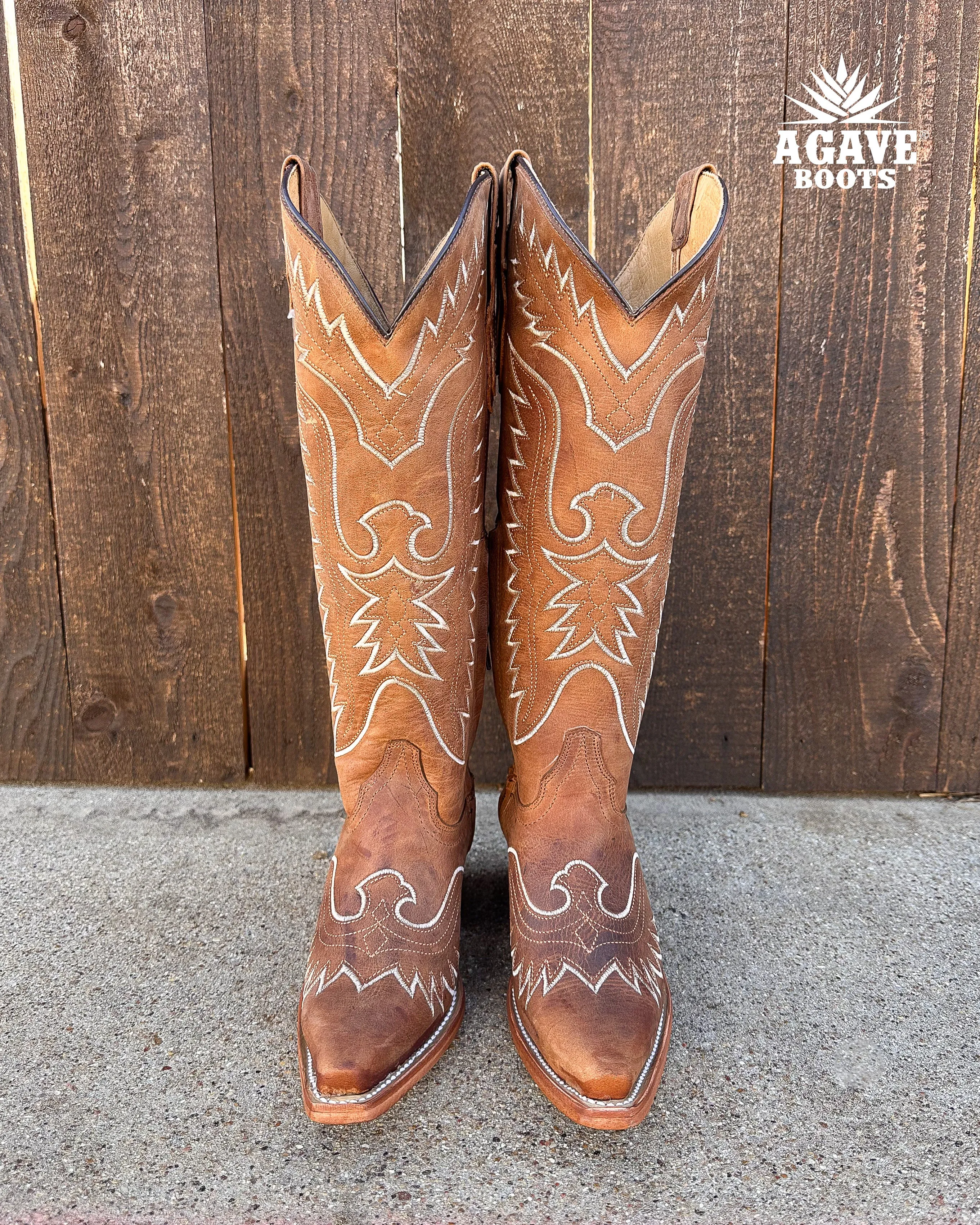 light brown tall women cowboy boots