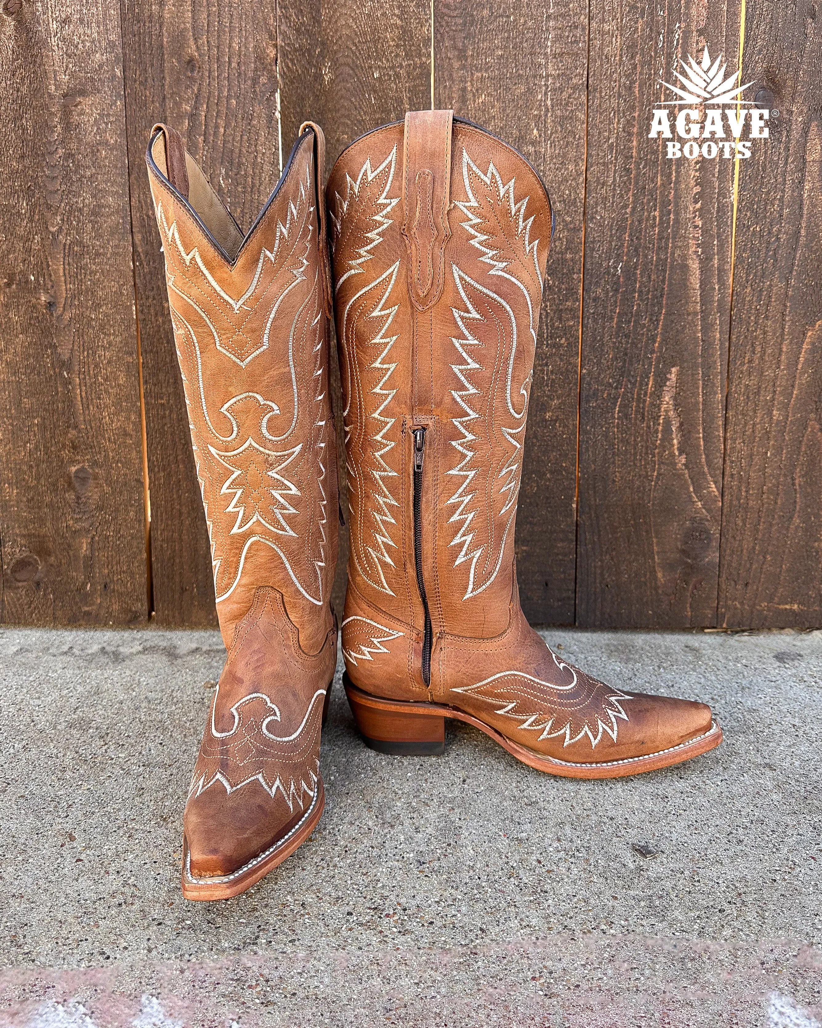 light brown tall women cowboy boots