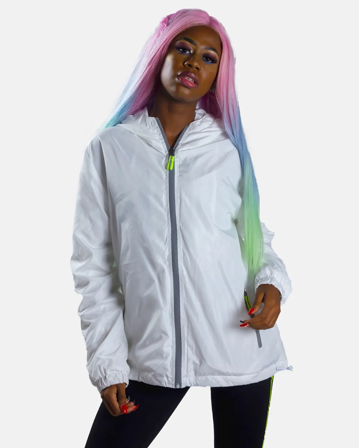 Light Up Raincoat with UV Reactive and Multi-color Lights