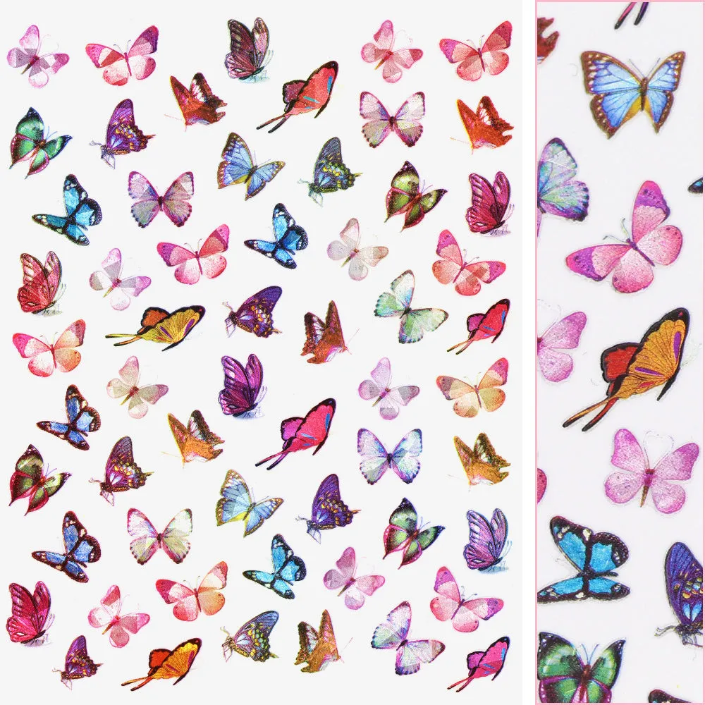 Lilac Holographic Butterfly Nail Art Sticker