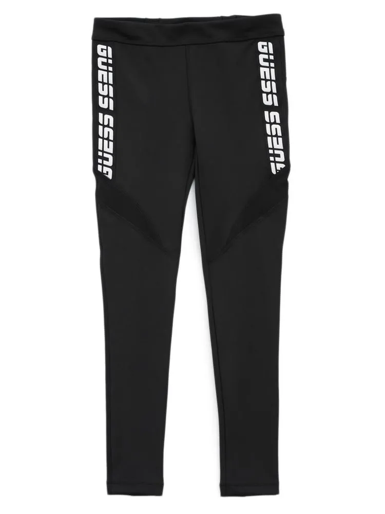 Logo Seamed Leggings in Black