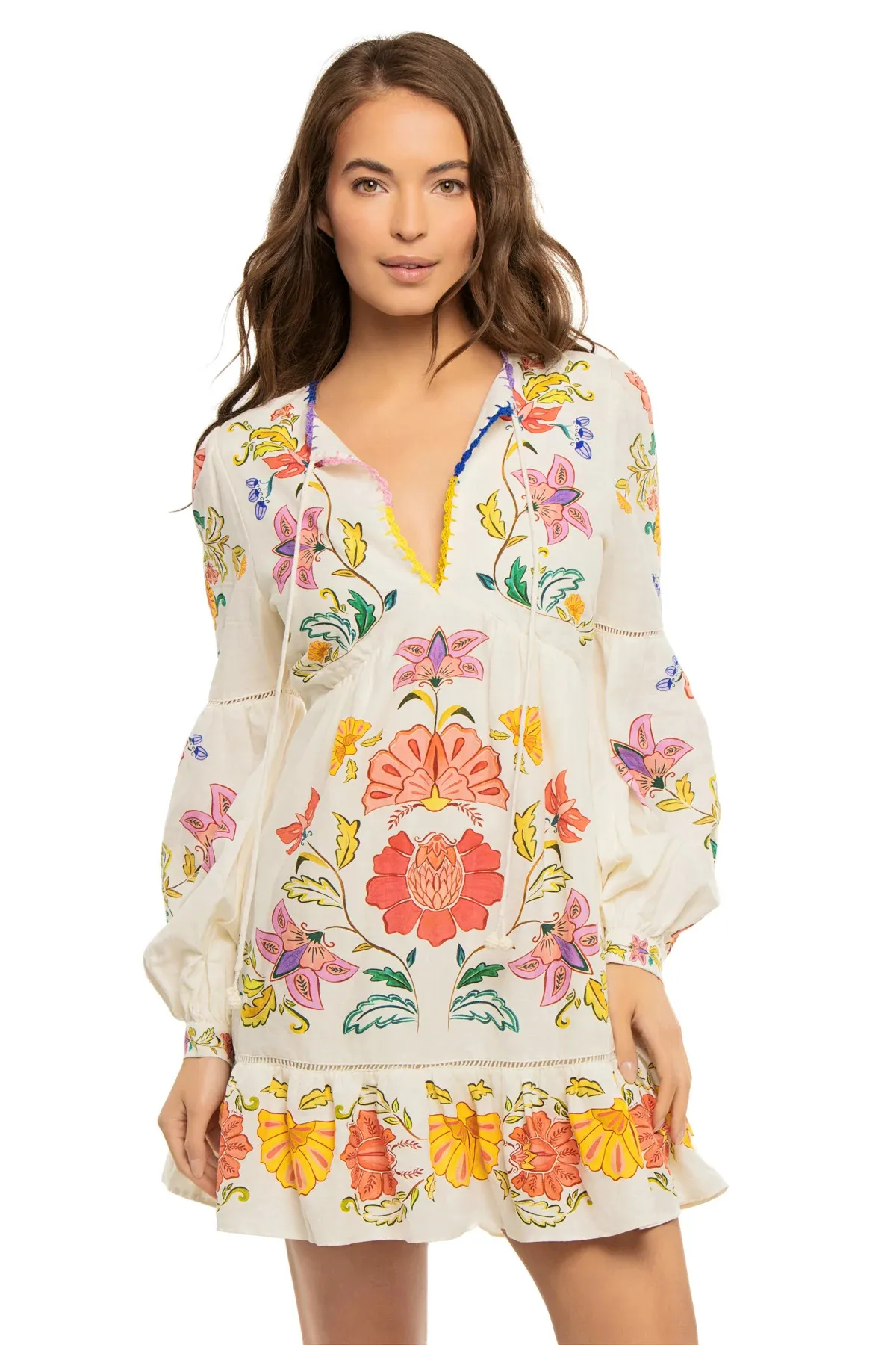 Mini Dress Floral Long Sleeve