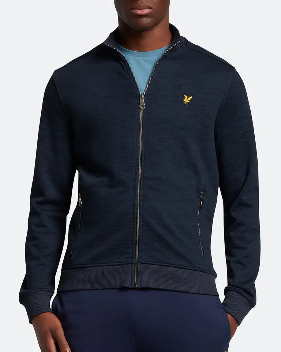 Lyle and Scott Slub Track Jacket Dark Navy