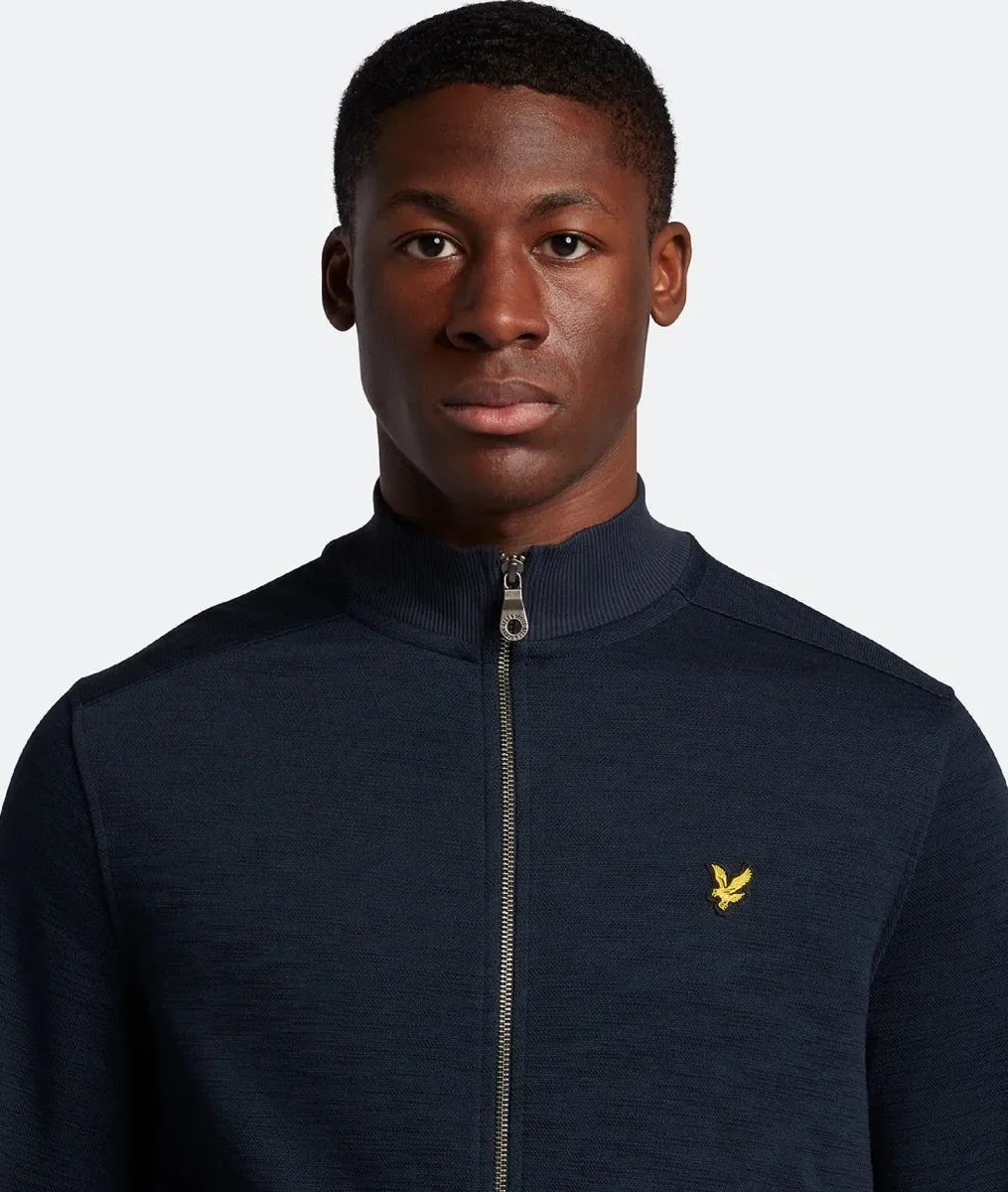 Lyle and Scott Slub Track Jacket Dark Navy