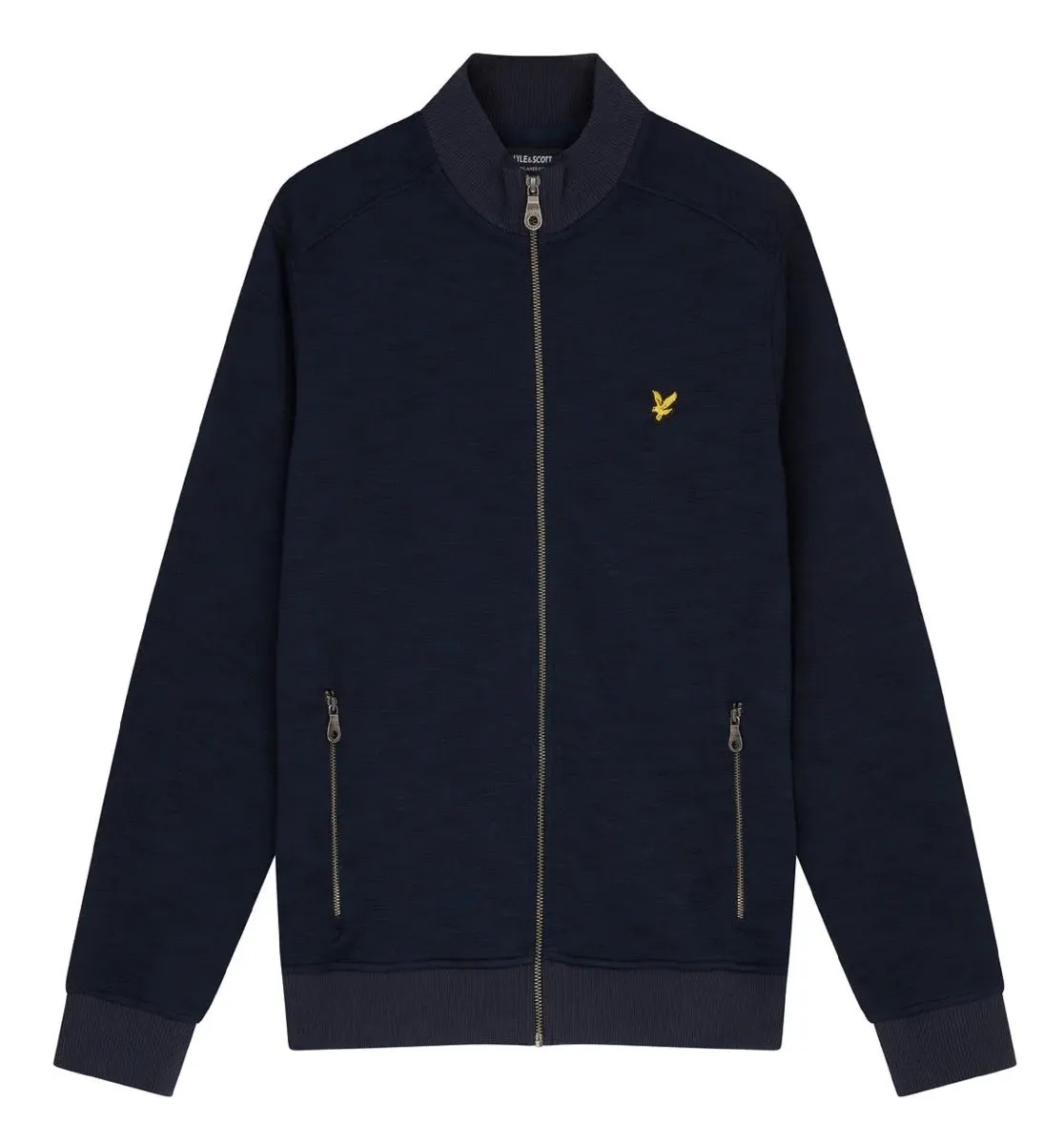 Lyle and Scott Slub Track Jacket Dark Navy