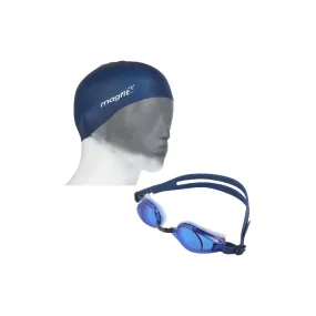 MagFit Swimming Goggle Unisex Pro + Long Hair Swimming Cap Unisex