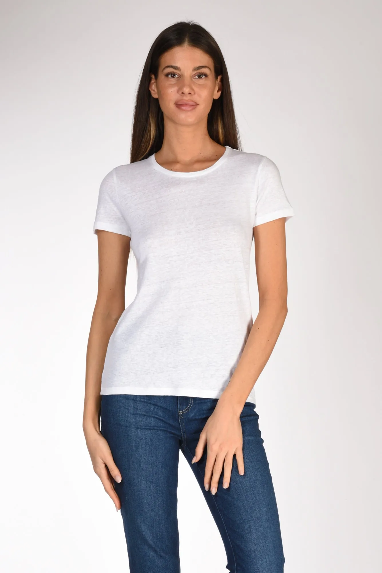 Majestic Filatures Paris White Short Sleeve T-shirt Women