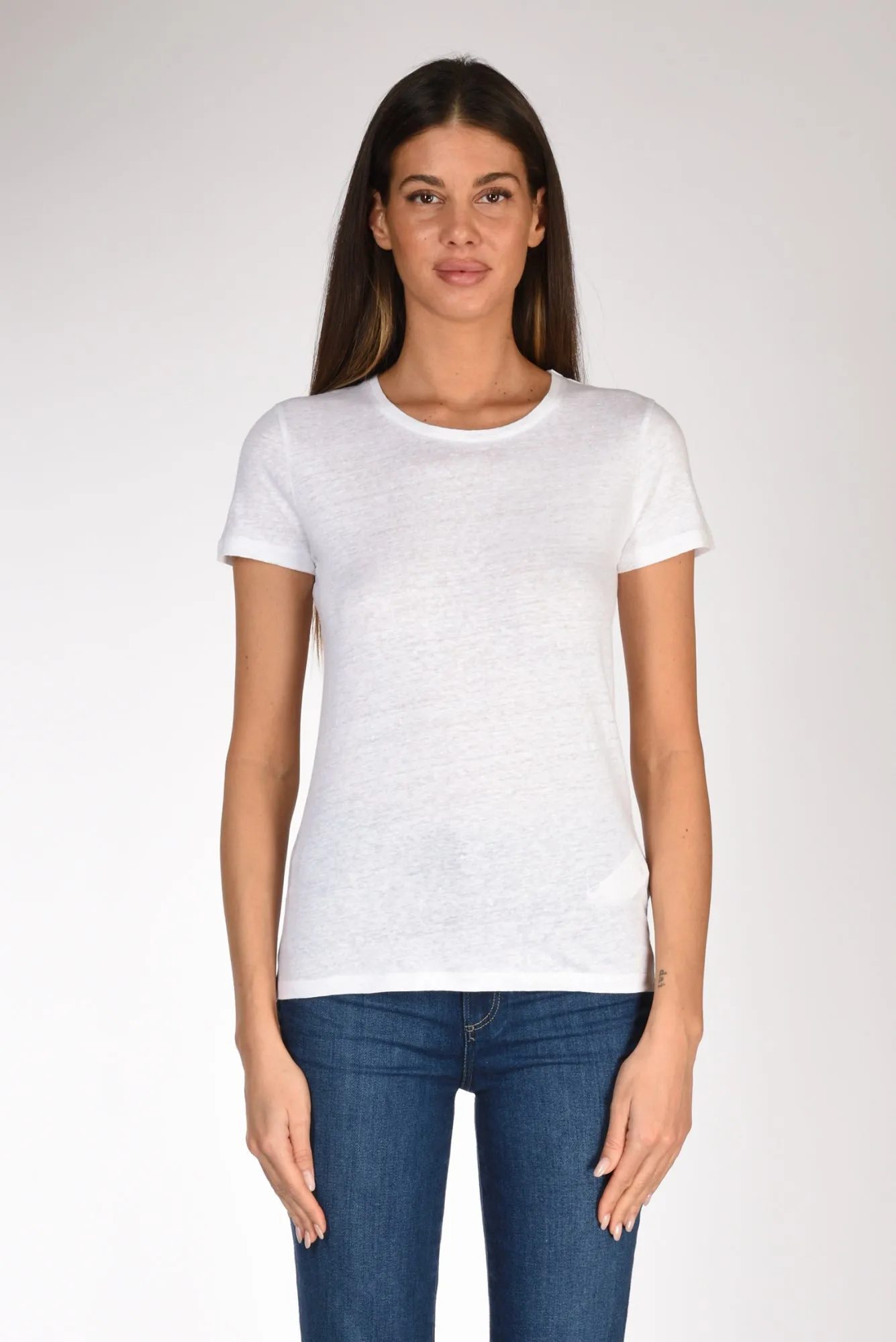 Majestic Filatures Paris White Short Sleeve T-shirt Women