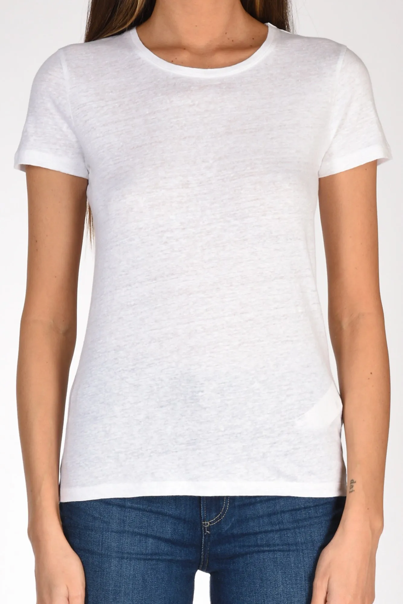 Majestic Filatures Paris White Short Sleeve T-shirt Women