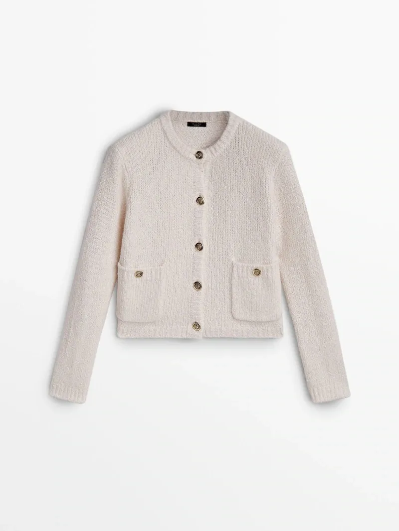 Massimo Dutti Long Sleeve Wool Cotton Casual Office Style.