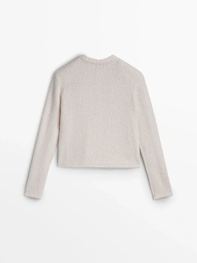 Massimo Dutti Long Sleeve Wool Cotton Casual Office Style.