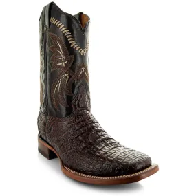 Men's Cowboy Boots Caiman Belly Print H4001