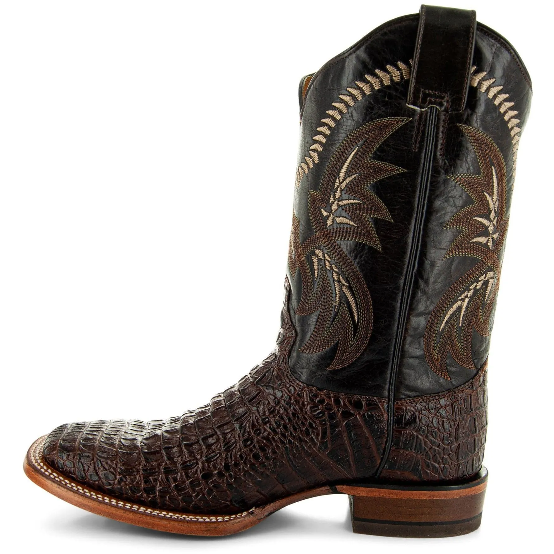 Men's Cowboy Boots Caiman Belly Print H4001