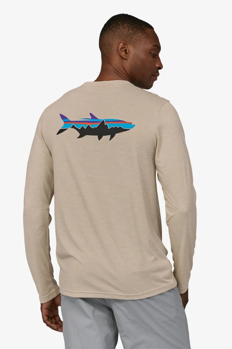 Men's Cool Daily Fish Graphic Long Sleeve Cap Shirt