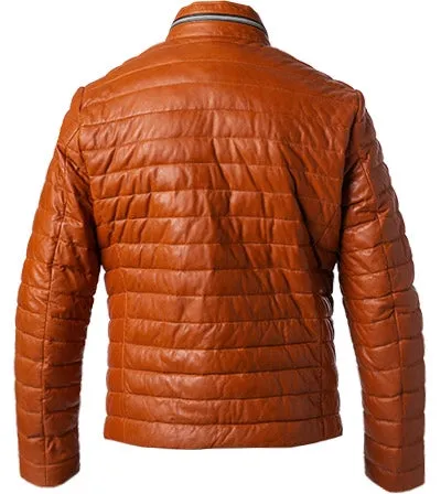 Milestone Men's Cognac Leather Jacket