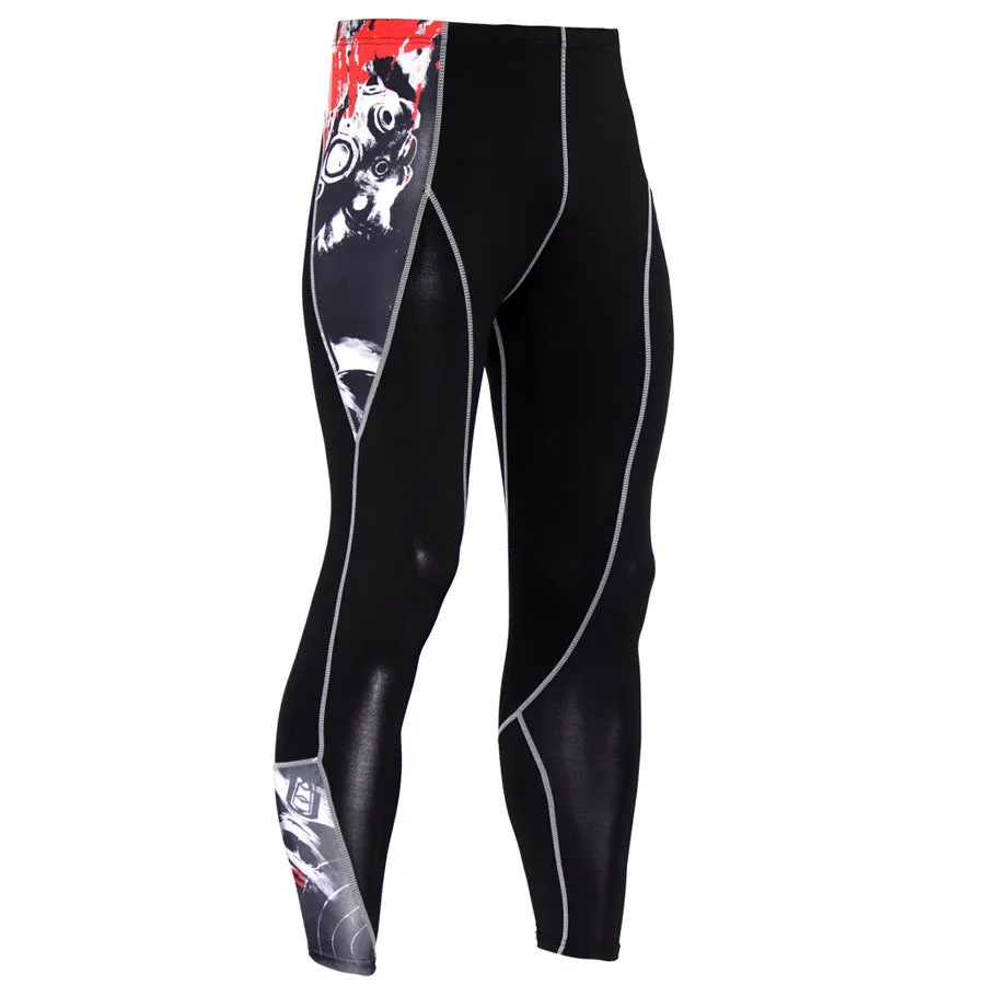 Motor City Madness Black Compression Leggings for Jiu Jitsu, MMA, Grappling, Wrestling.