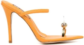 Natasha Zinko Bunny Leather Sandals Orange