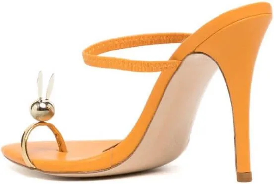 Natasha Zinko Bunny Leather Sandals Orange