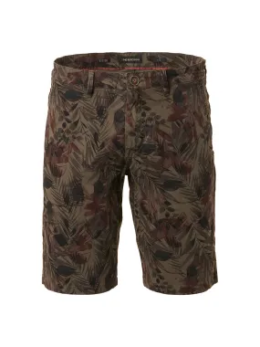 No Excess Printed Stretch Shorts Night Leaf