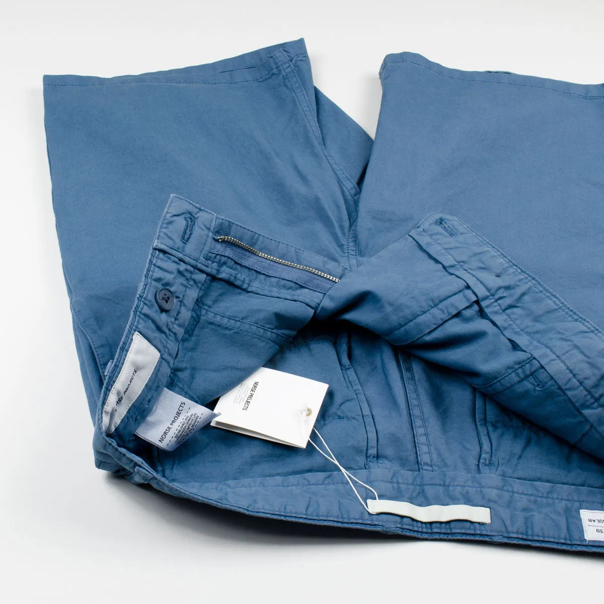 Norse Projects Aros Light Twill Shorts in Marginal Blue