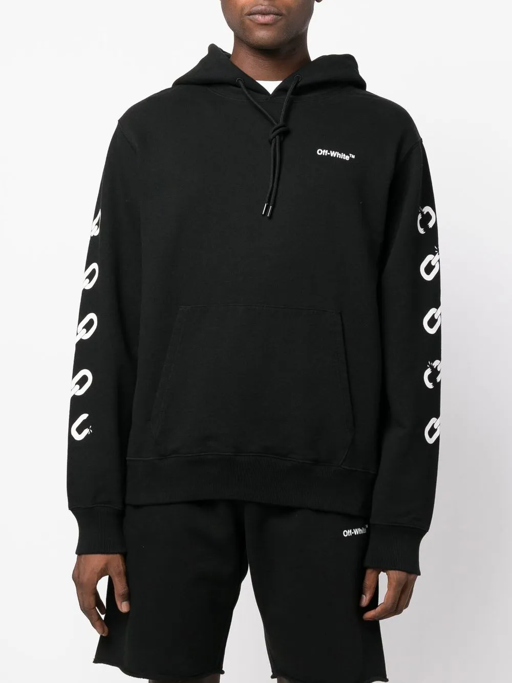 Off-White chain-link Arrows-motif hoodie - Off-White chain link Arrows motif sweatshirt