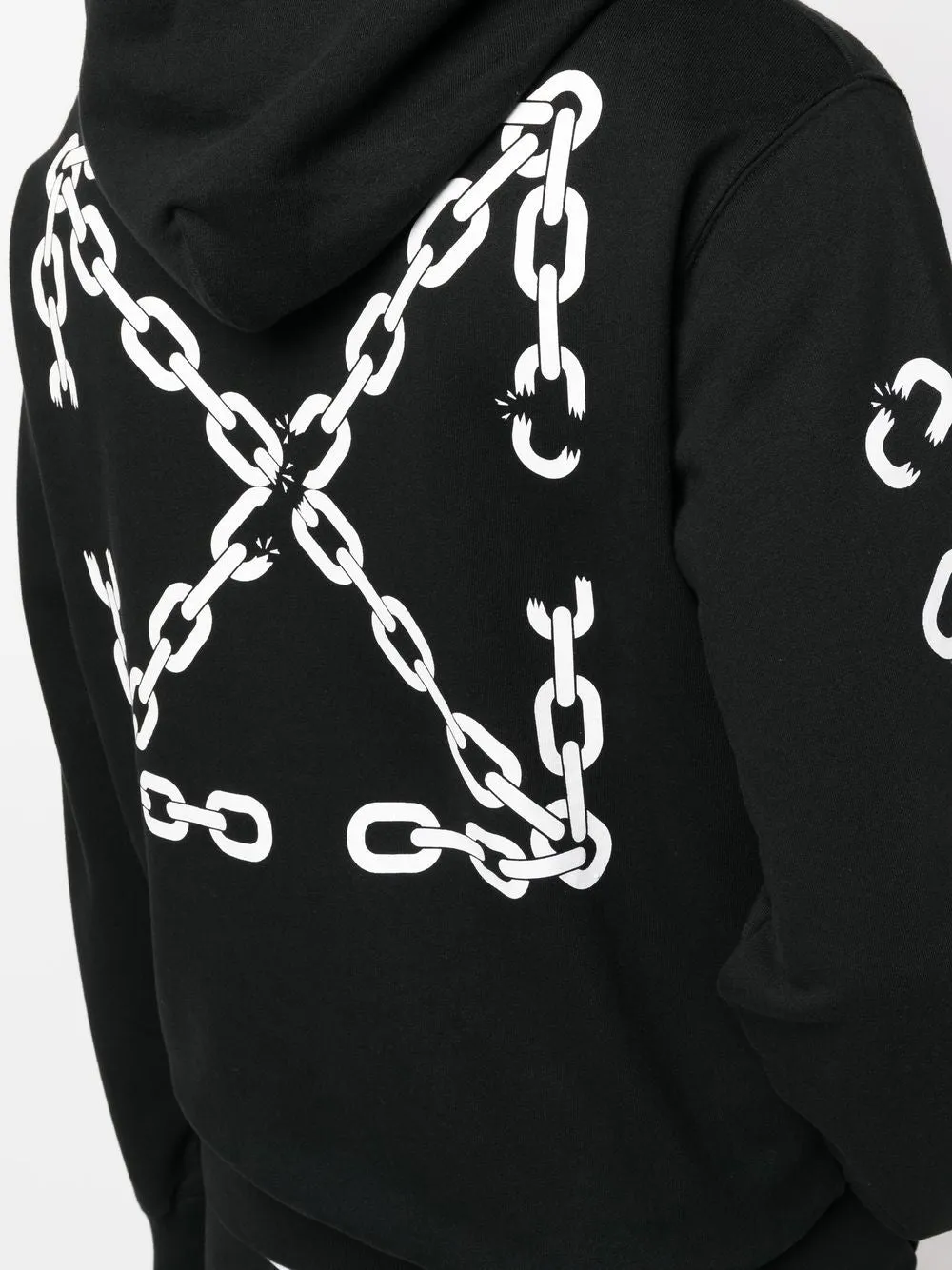 Off-White chain-link Arrows-motif hoodie - Off-White chain link Arrows motif sweatshirt