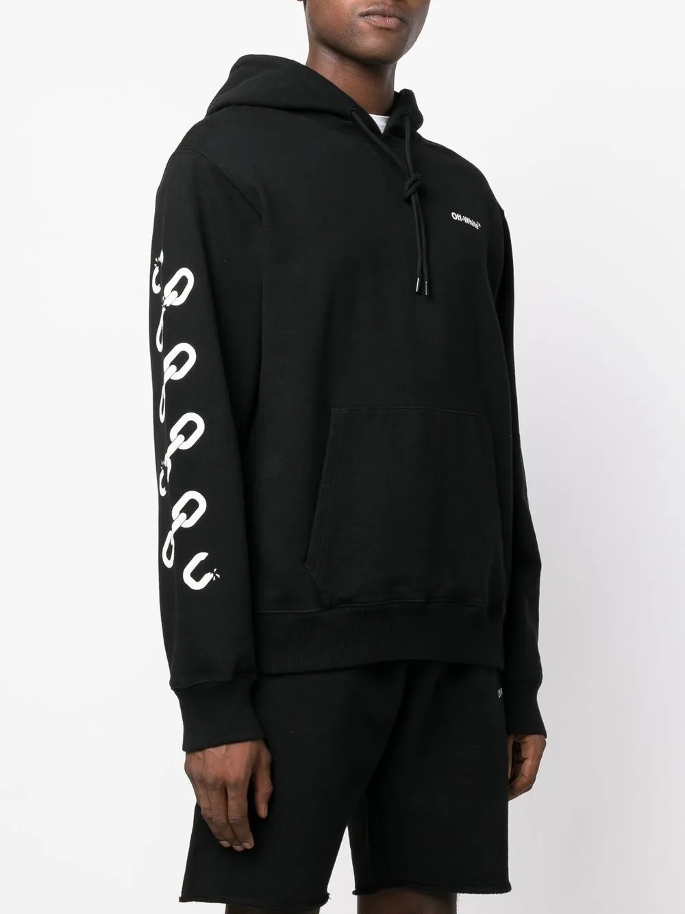 Off-White chain-link Arrows-motif hoodie - Off-White chain link Arrows motif sweatshirt