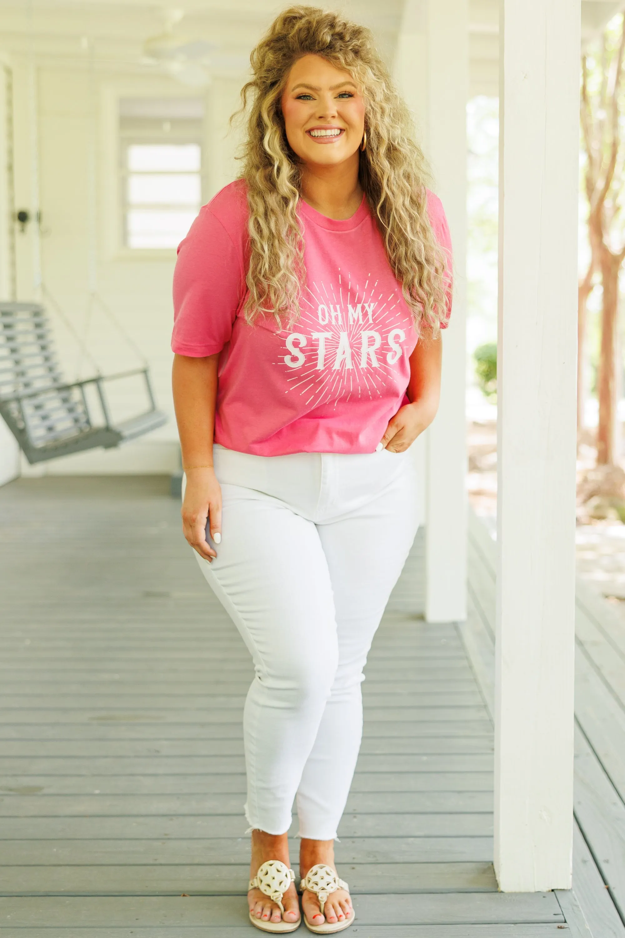 Oh My Stars T-Shirt, Charity Pink