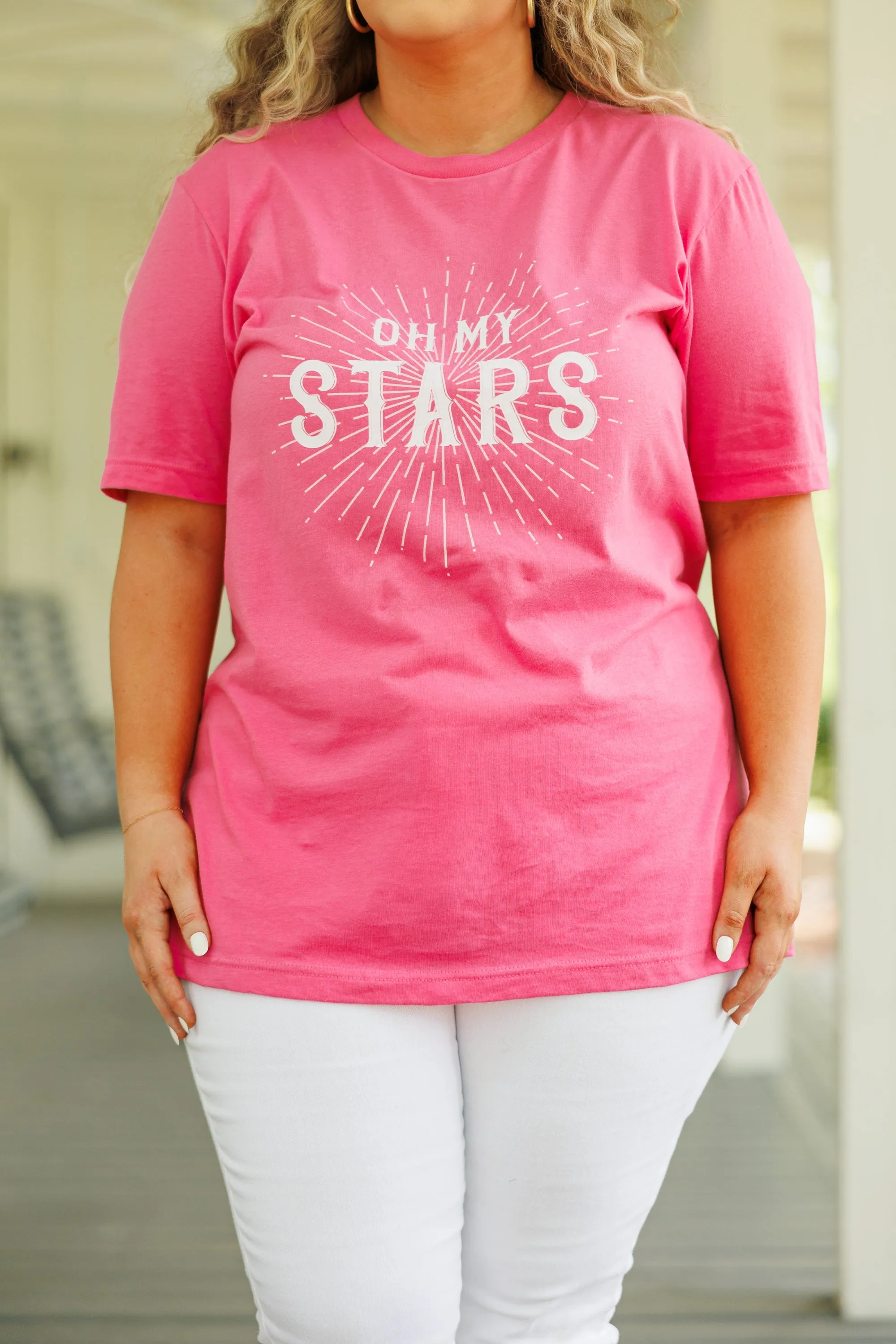 Oh My Stars T-Shirt, Charity Pink