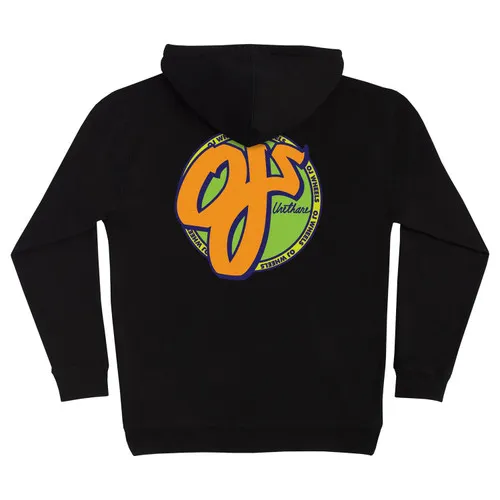 OJ Wheels Skateboard Hoodie Pullover - Black