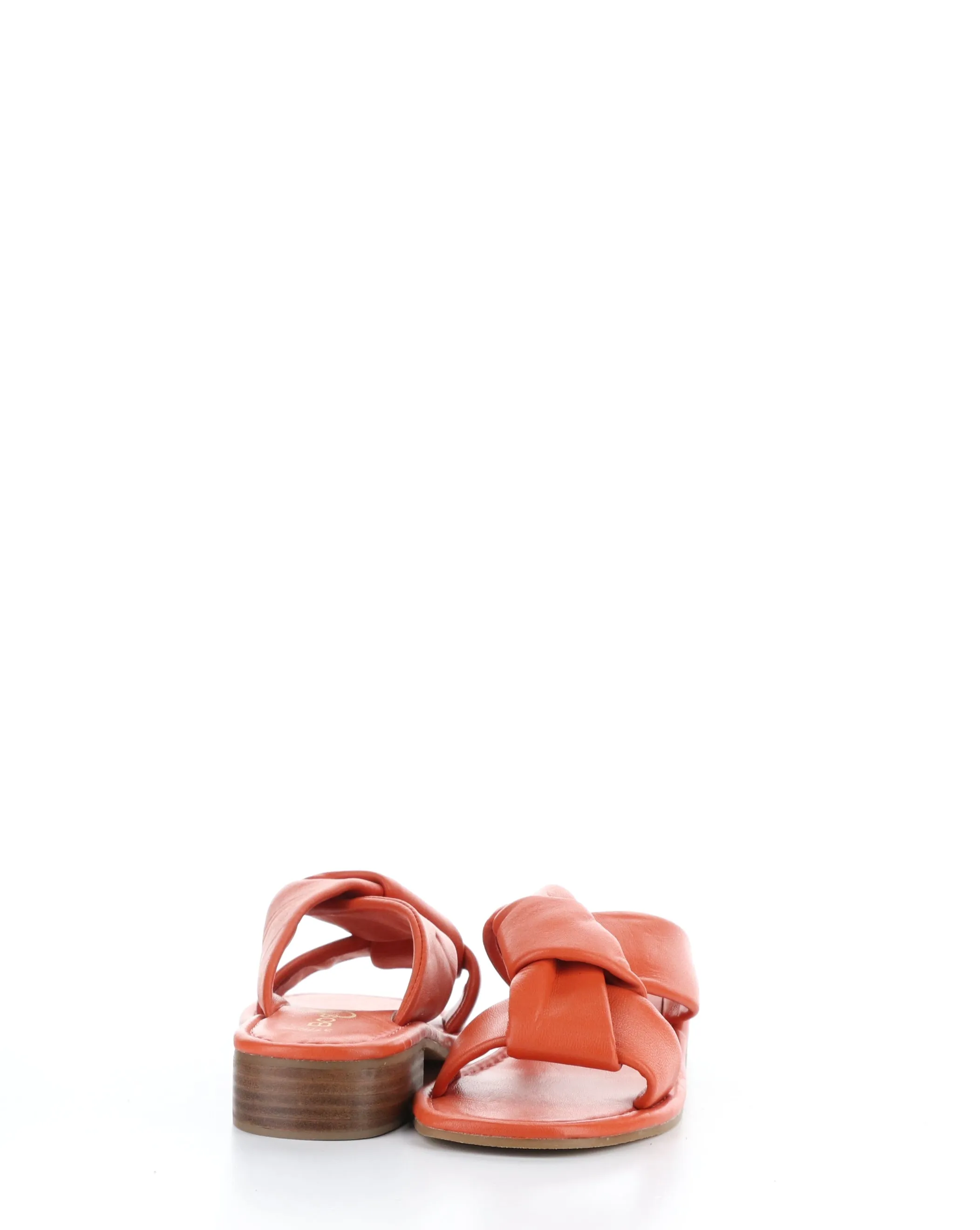 Orange Round Toe Sandals by KNICK