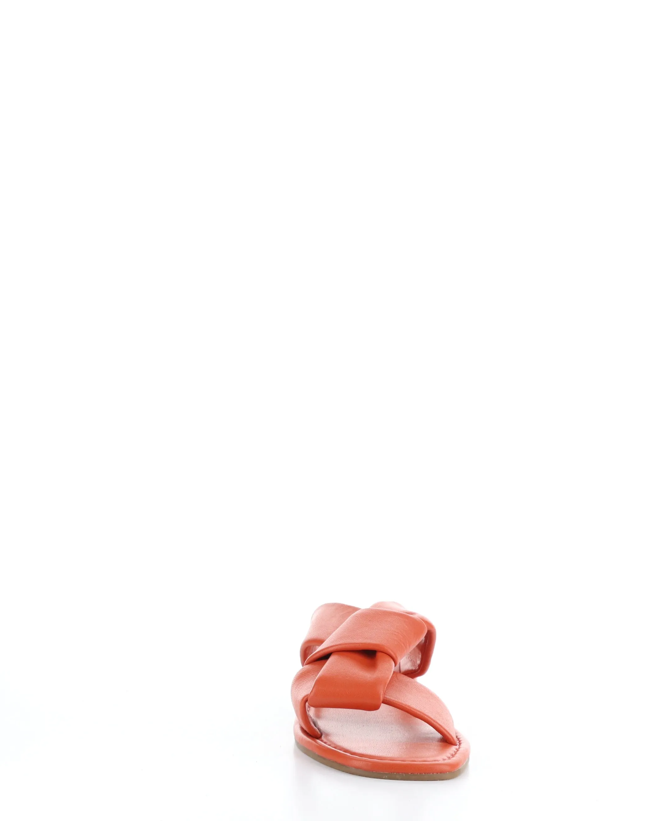 Orange Round Toe Sandals by KNICK