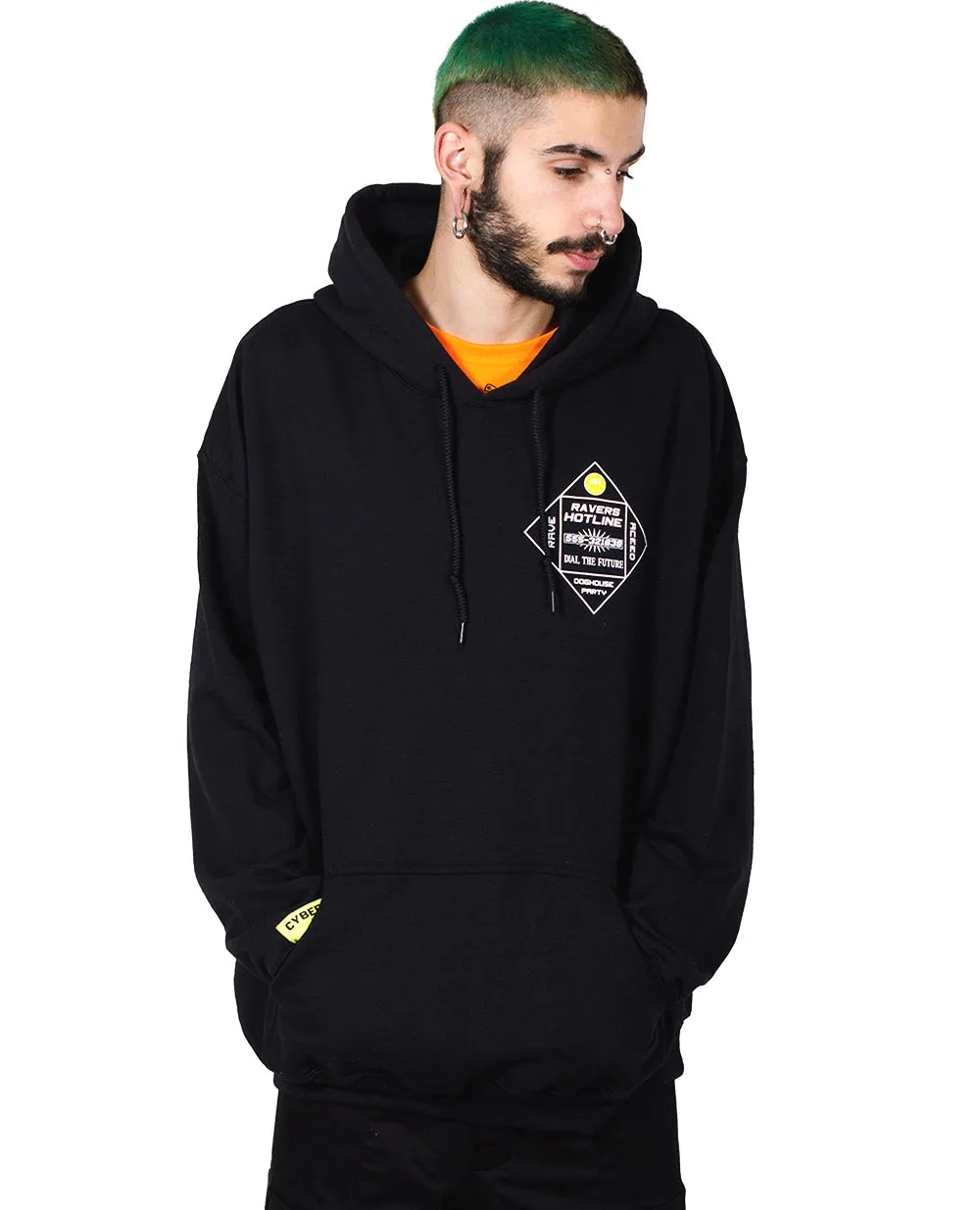 Oversize Ravers Hotline Hoodie - Shop Now