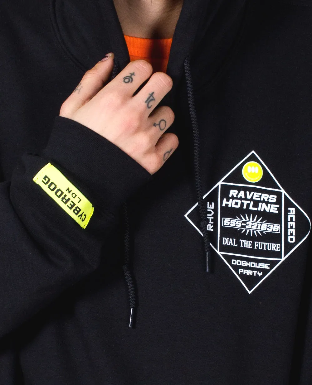 Oversize Ravers Hotline Hoodie - Shop Now