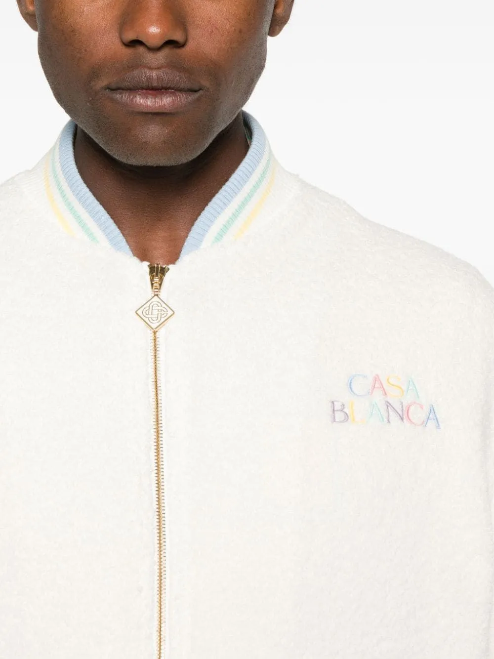 Pastel Embroidered Bomber Jacket by CASABLANCA