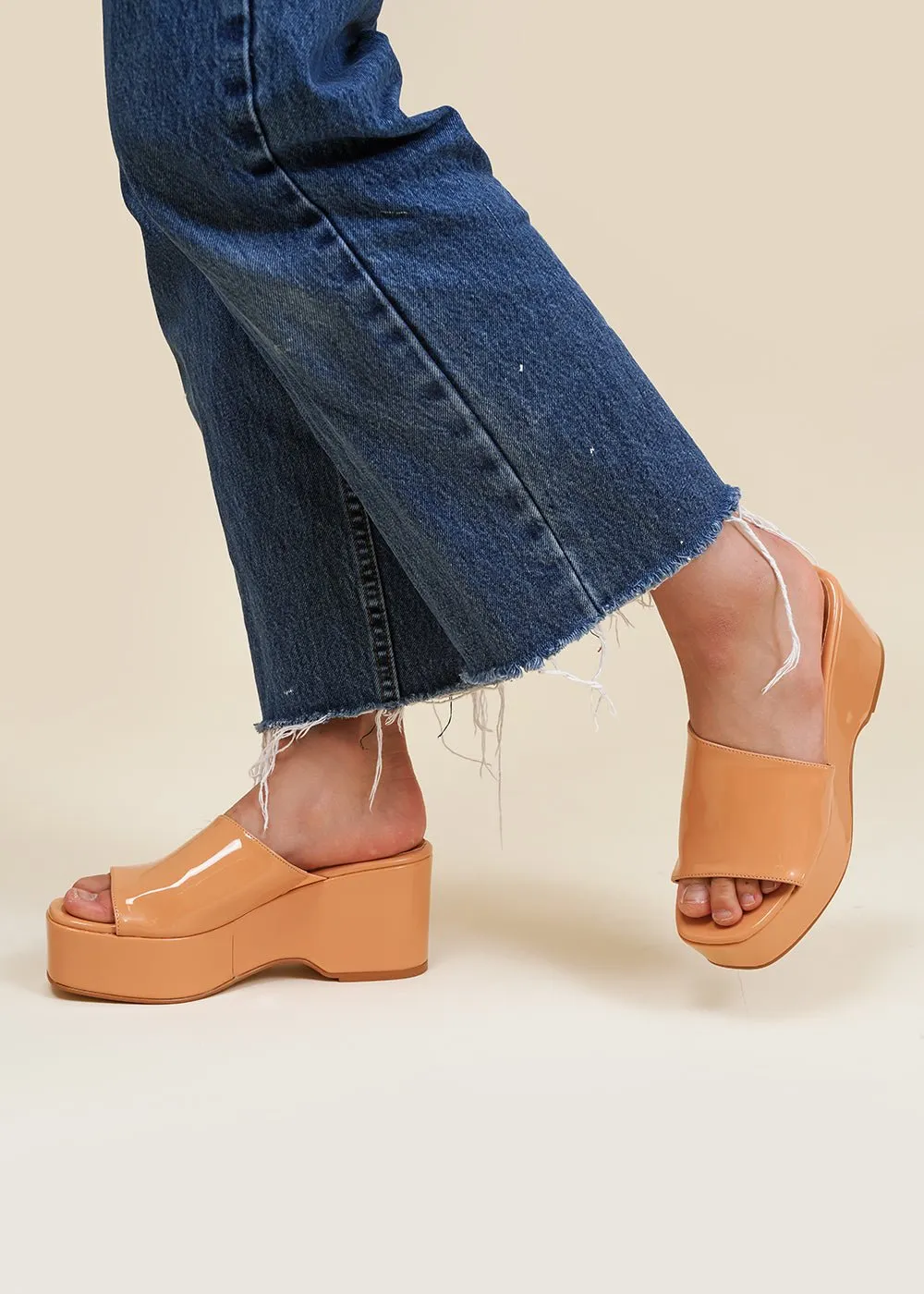 Peach Platform Sandals Giuliana